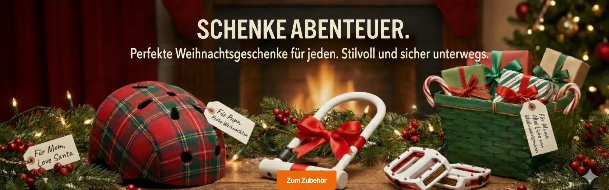 Fahrradzubehör ist das perfekte Weihnachtsgeschenk für Familie und Freunde