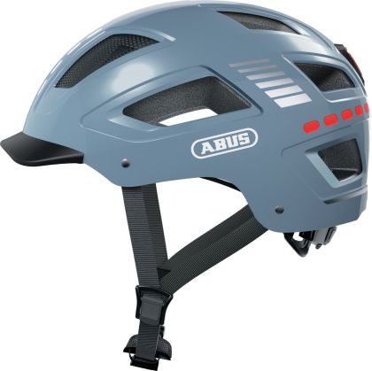 ABUS Hyban 2.0 LED signal glacier shiny M Fahrradhelm