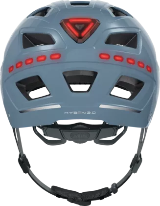 ABUS Hyban 2.0 LED signal glacier shiny M Fahrradhelm