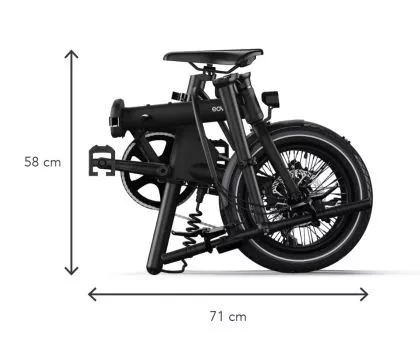 EOVOLT Morning E-Faltrad 16&quote; EV07-10V2 Onyx Black
