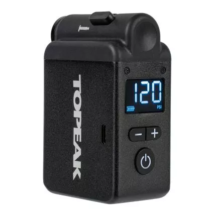 Topeak E-Booster Digital - Leistung:8 bar / 120 psi, ca. 4 Pumpvorgänge bei 700 x 28 C Reifen bis