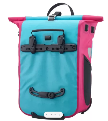 Ortlieb Vario Cyber 26L QL2.1; c. blue-c. pink