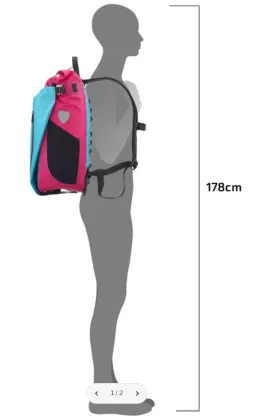 Ortlieb Vario Cyber 26L QL2.1; c. blue-c. pink