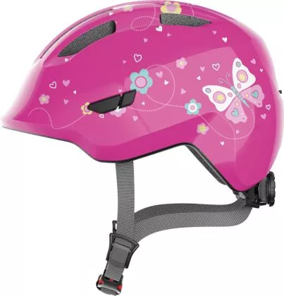 ABUS Smiley 3.0 pink butterfly M Kinder Radhelm