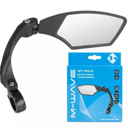 M-WAVE Spiegel Spy Space, rechts, , E-25, Nylon, schwarz, Messingschlager, 270016